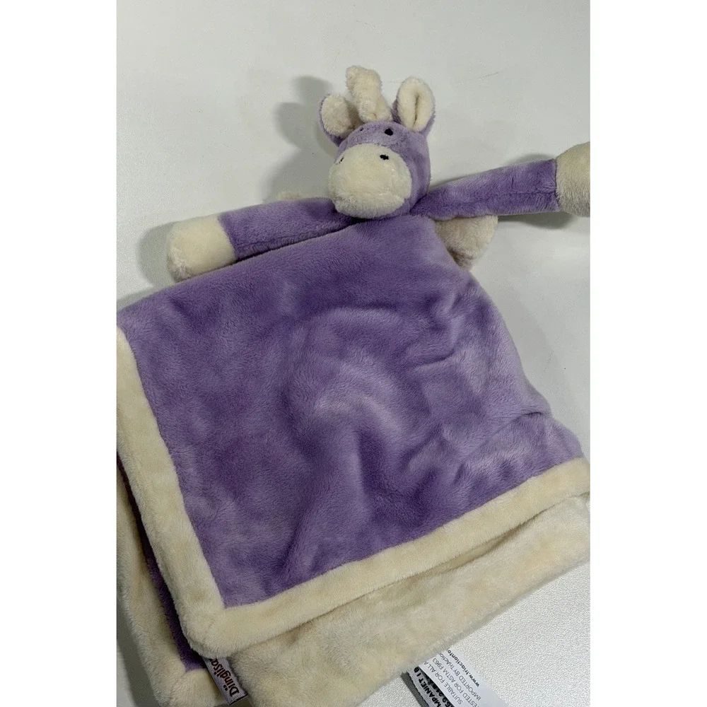 Teddykompaniet Diinglisar Purple White Back Unicorn Lovey Soft Unisex Cuddle Toy